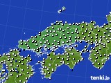 2022年04月05日の中国地方のアメダス(風向・風速)