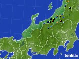 北陸地方のアメダス実況(積雪深)(2022年04月06日)