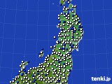2022年04月06日の東北地方のアメダス(風向・風速)