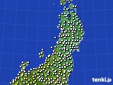 東北地方のアメダス実況(気温)(2022年04月07日)