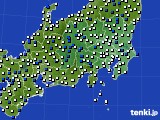 2022年04月07日の関東・甲信地方のアメダス(風向・風速)