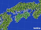 四国地方のアメダス実況(風向・風速)(2022年04月07日)