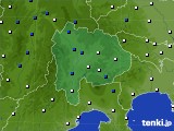 山梨県のアメダス実況(風向・風速)(2022年04月07日)