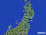 2022年04月08日の東北地方のアメダス(風向・風速)