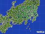関東・甲信地方のアメダス実況(風向・風速)(2022年04月08日)