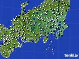 関東・甲信地方のアメダス実況(風向・風速)(2022年04月09日)