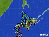北海道地方のアメダス実況(日照時間)(2022年04月12日)