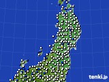 2022年04月13日の東北地方のアメダス(風向・風速)