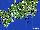 2022年04月13日の東海地方のアメダス(風向・風速)