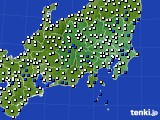 関東・甲信地方のアメダス実況(風向・風速)(2022年04月14日)