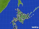 2022年04月15日の北海道地方のアメダス(風向・風速)