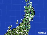 東北地方のアメダス実況(風向・風速)(2022年04月15日)