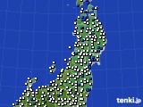 2022年04月17日の東北地方のアメダス(風向・風速)