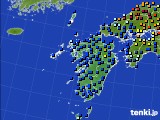 九州地方のアメダス実況(日照時間)(2022年04月18日)