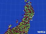 東北地方のアメダス実況(日照時間)(2022年04月19日)