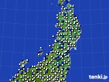 2022年04月19日の東北地方のアメダス(風向・風速)