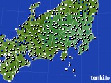 関東・甲信地方のアメダス実況(風向・風速)(2022年04月19日)