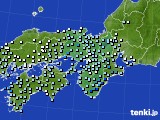 近畿地方のアメダス実況(降水量)(2022年04月21日)