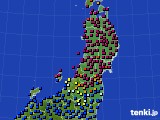 東北地方のアメダス実況(日照時間)(2022年04月21日)