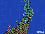 東北地方のアメダス実況(日照時間)(2022年04月22日)
