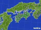 四国地方のアメダス実況(降水量)(2022年04月24日)