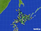 北海道地方のアメダス実況(風向・風速)(2022年04月24日)