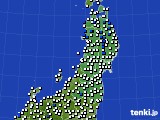 2022年04月24日の東北地方のアメダス(風向・風速)