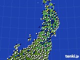 2022年04月27日の東北地方のアメダス(風向・風速)