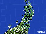 東北地方のアメダス実況(風向・風速)(2022年05月04日)