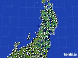 2022年05月06日の東北地方のアメダス(風向・風速)