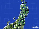 2022年05月07日の東北地方のアメダス(風向・風速)