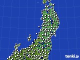 2022年05月12日の東北地方のアメダス(風向・風速)