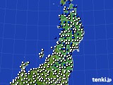 2022年05月15日の東北地方のアメダス(風向・風速)