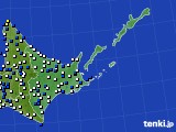2022年05月18日の道東のアメダス(風向・風速)