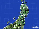 2022年05月19日の東北地方のアメダス(風向・風速)