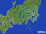 関東・甲信地方のアメダス実況(風向・風速)(2022年05月19日)