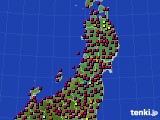 東北地方のアメダス実況(日照時間)(2022年05月24日)