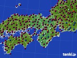 近畿地方のアメダス実況(日照時間)(2022年05月24日)