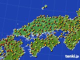 2022年05月24日の中国地方のアメダス(気温)