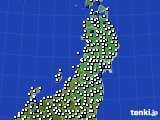 2022年05月24日の東北地方のアメダス(風向・風速)