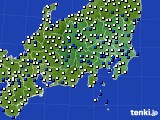 2022年05月25日の関東・甲信地方のアメダス(風向・風速)