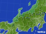 北陸地方のアメダス実況(降水量)(2022年06月10日)