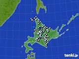北海道地方のアメダス実況(降水量)(2022年06月11日)