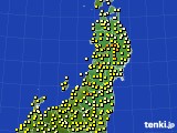 東北地方のアメダス実況(気温)(2022年06月11日)