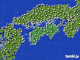 2022年06月11日の四国地方のアメダス(風向・風速)