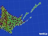 道東のアメダス実況(日照時間)(2022年06月14日)