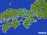2022年06月14日の近畿地方のアメダス(風向・風速)