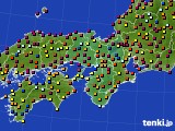 2022年06月17日の近畿地方のアメダス(日照時間)