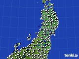 東北地方のアメダス実況(風向・風速)(2022年06月17日)