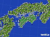 2022年06月23日の四国地方のアメダス(風向・風速)